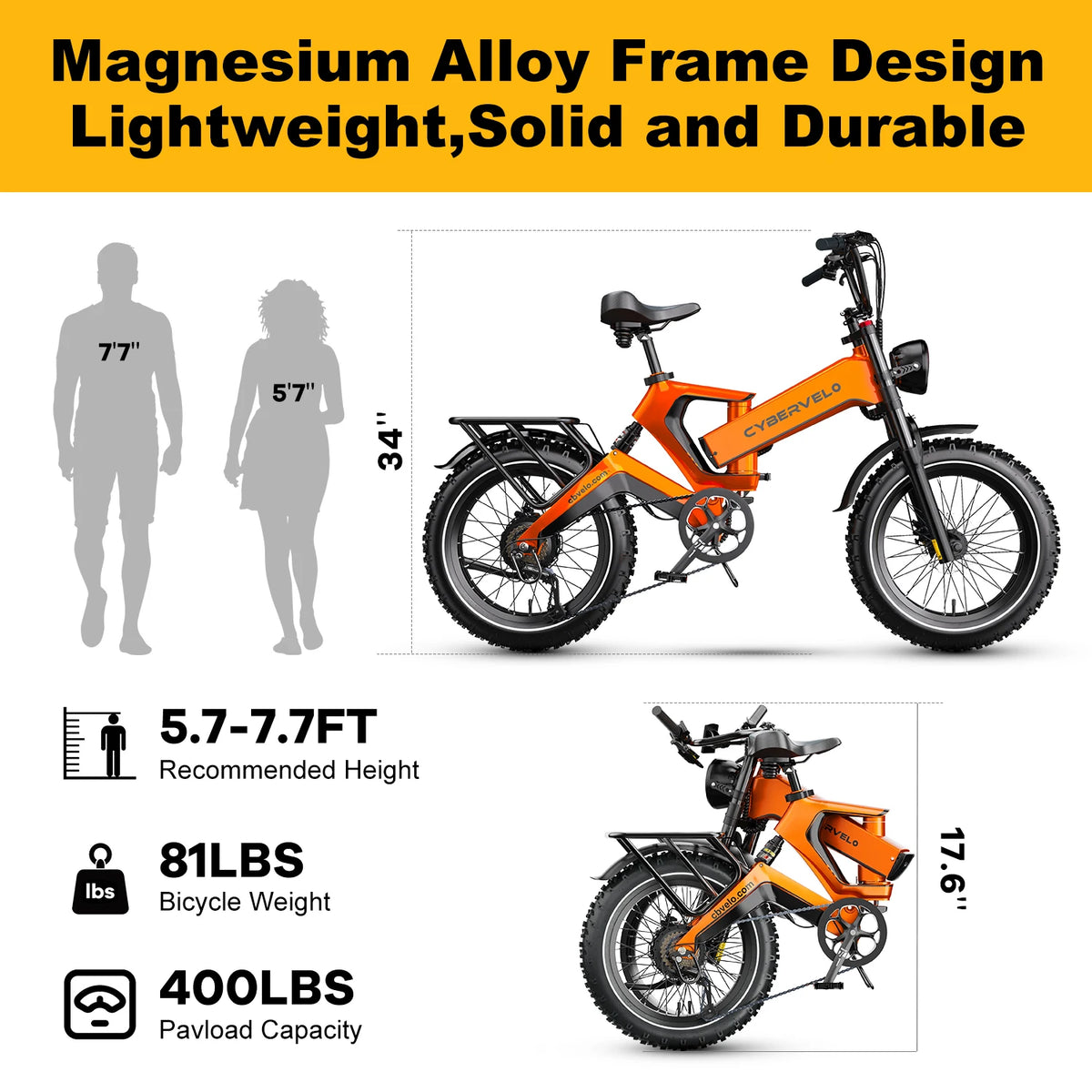 Cybervelo EK6 Fat Tire Electric Bike