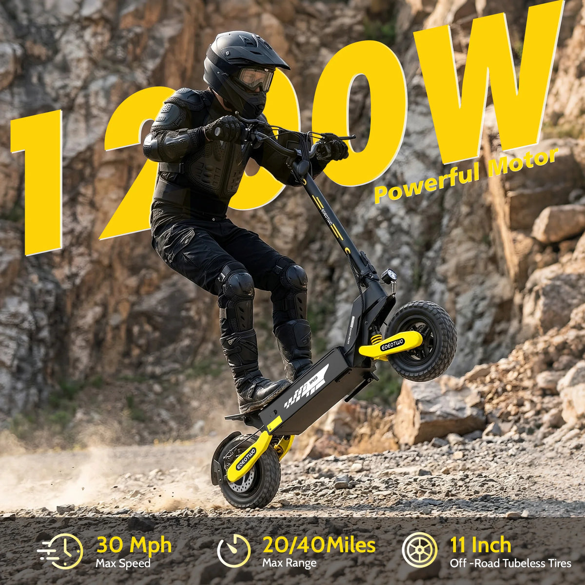 EOEOTWO 1200W Off-Road Electric Scooter